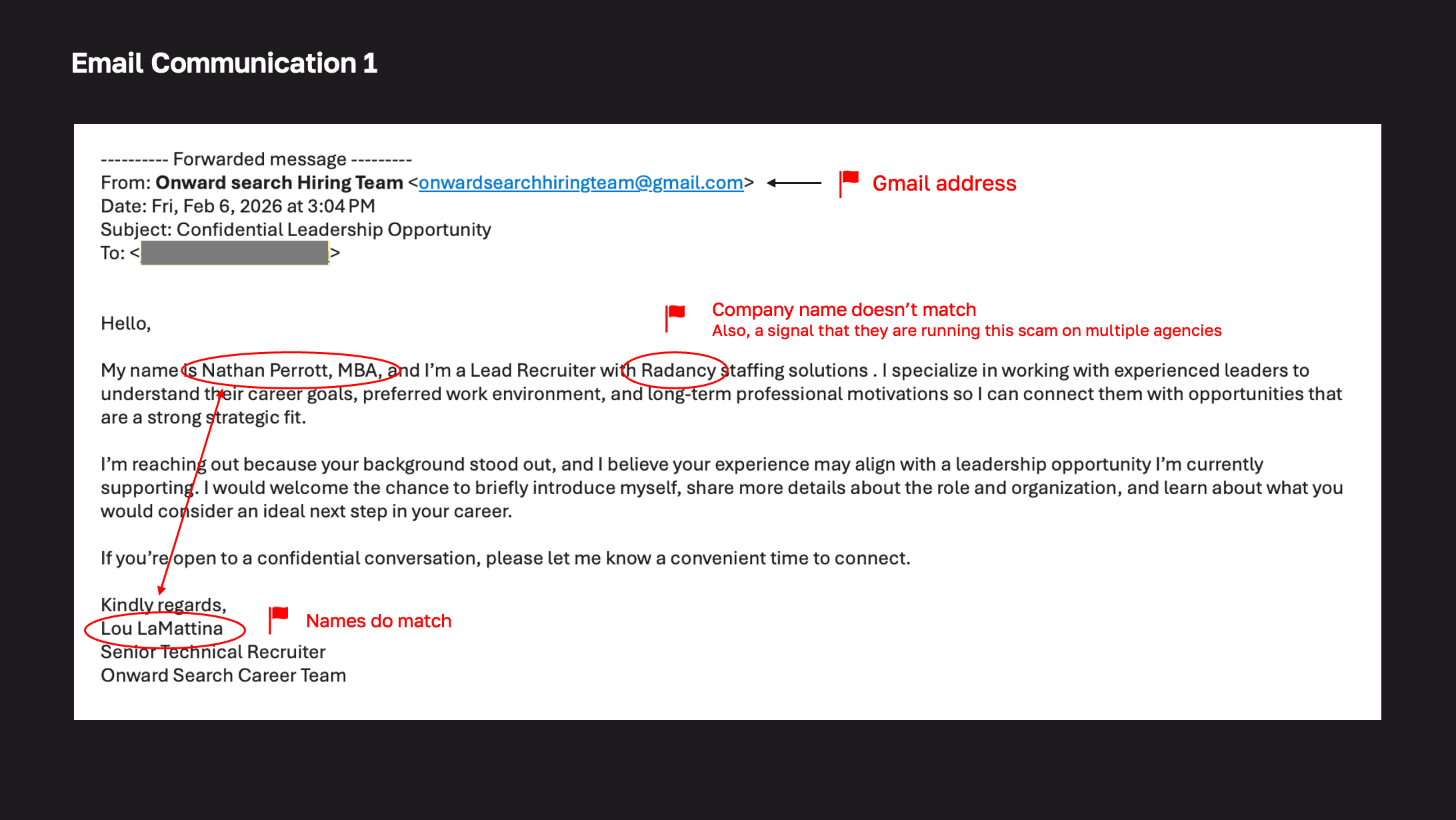 Example of Fraudulent Job Seeker Email Outreach 2026-02-26 at 12.09.17 PM