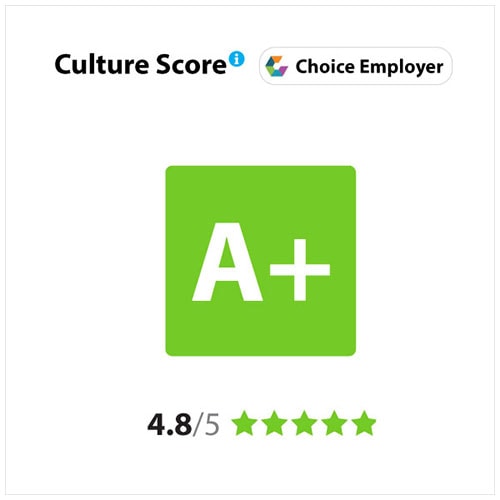 Onward Search an A+ rating for company culture on Comparably.