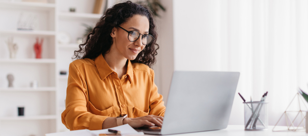 woman working at computer