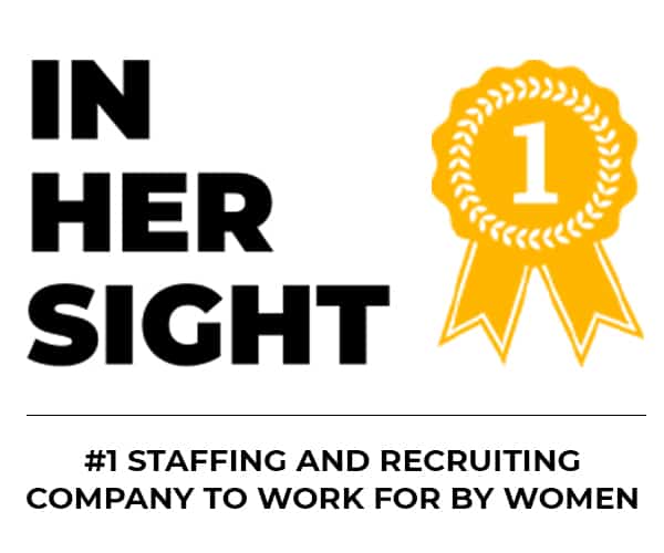 InHerSight Award - Best Staffing Company to Work for Women
